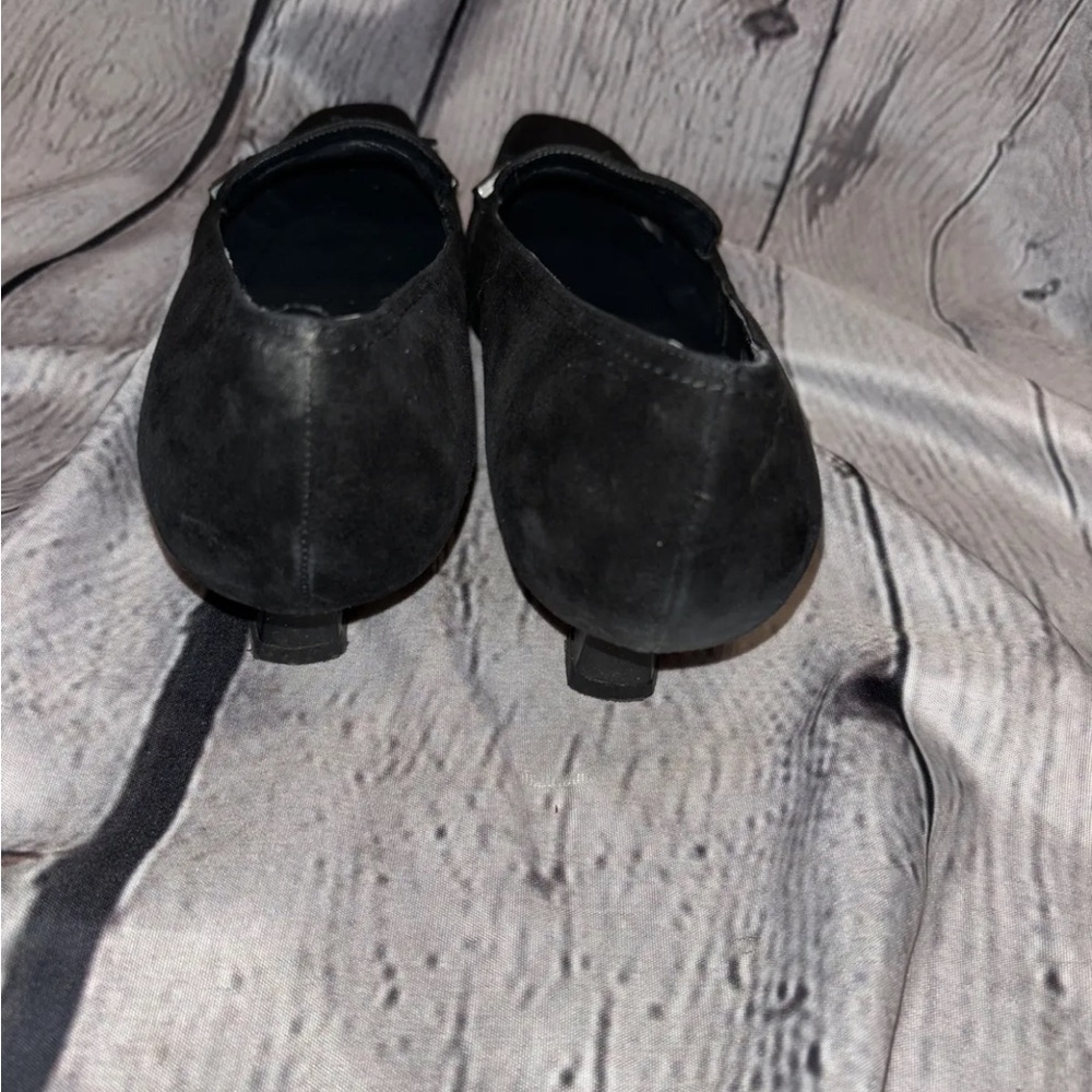 Stuart Weitzman Black Suede Kitten Heel Square Toe Pumps Made In Spain Sz 10M - Picture 4 of 6